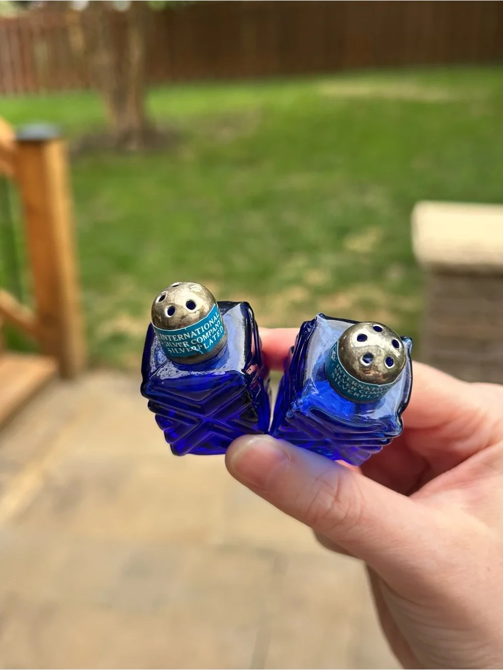 Pair of Mini Salt & Pepper Shakers Silver Plated